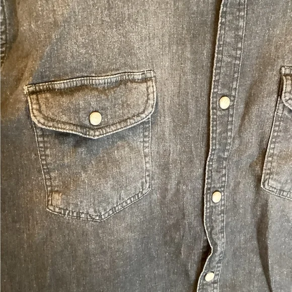 Flag & Anthem Shirt Mens XL Western Snap Button Long Sleeve Casual - Picture 6 of 12